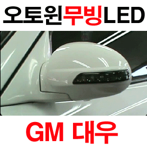 오토윈 스모그 무빙타입 LED 미러 GM 대우 전차종